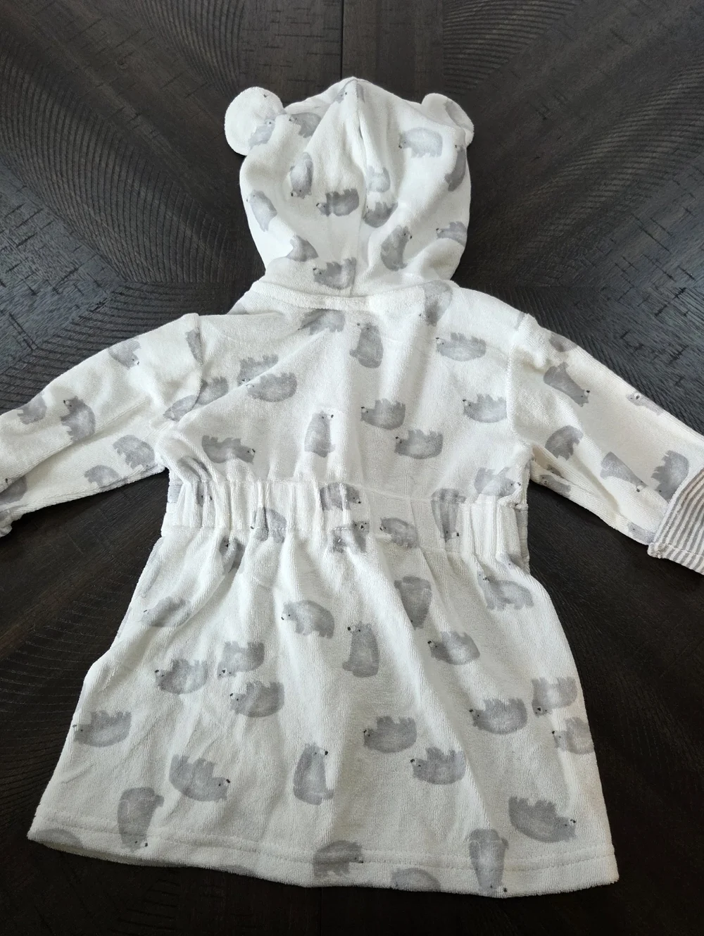 Carter's Just One You Baby Polar Bear Hooded Robe White 0-9M NWT